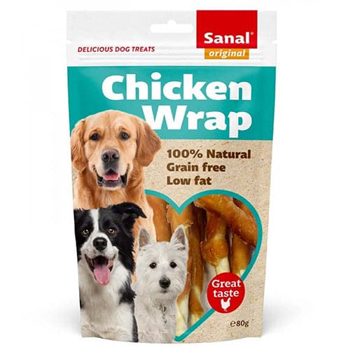 [TR1SAN0087] Sanal Dog Chicken Wrap Doypack 80g