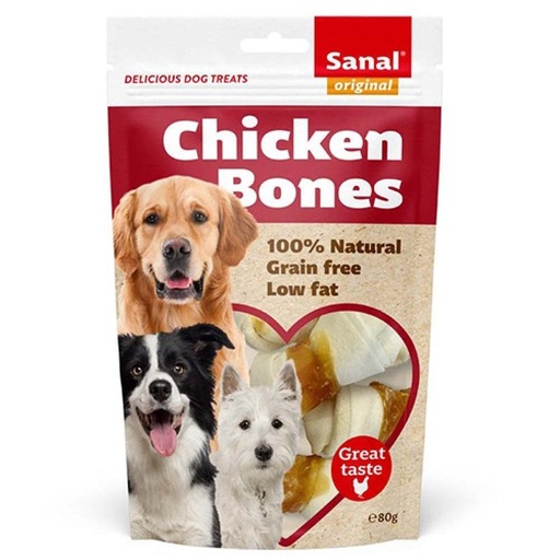 [TR-SAN-04220] Sanal Dog Chicken Bones Doypack 80g