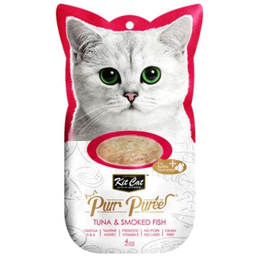 [TR-KC-04054] Kit Cat Puree Tuna & Smoked Fish 15gx4 Sachets