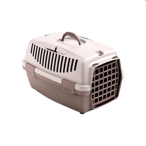 [CA-SP-02480] Stefanplast Pet Carrier Gulliver 1 Plastic Door Brown