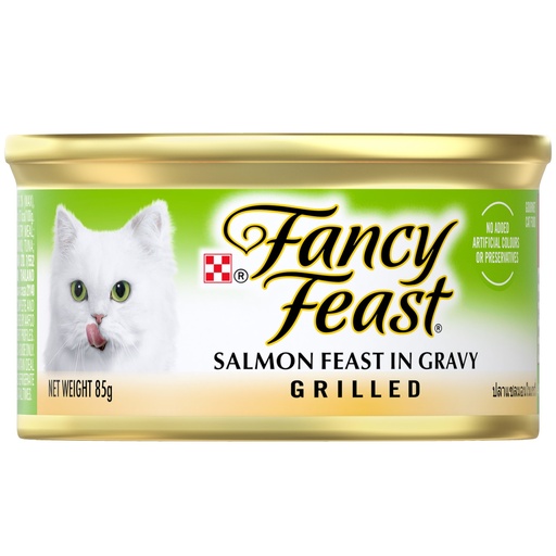 [FO1PUR0725] Purina Fancy Feast Grilled Salmon Gourmet Wet Cat Food in Gravy 85g