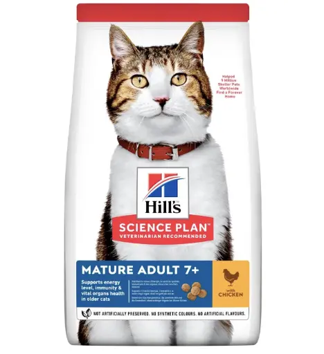 Hill’s Science Plan Mature adult 7+ cat food with chicken