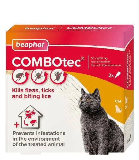 [HE1BEA0010] Beaphar ComboTec for Fleas,Ticks,and Lice for Cats 2*50mg