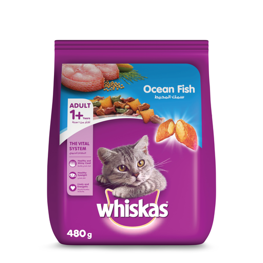 [DF-WHK-01605] Whiskas Ocean Fish Dry Food for Kittens, 480g