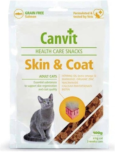 [TR-CAN-03753] Canvit Healthy Treats for Skin & Coat 100g for Cats