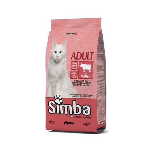 [DF-SB-01500] Simba Dry Food for Adult Cats Beef 2Kg