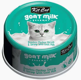 [FO1KC0643] Kit Cat Boneless Chicken Shreds & Shrimp with Goat Milk 70g