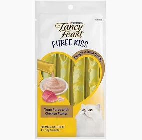 [FO1PUR0729] Purina Fancy Feast Puree Kiss -Tuna Puree with Chicken Flakes