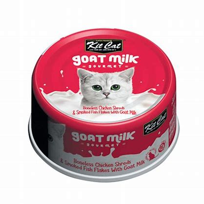 [FO1KC0699] Kit Cat Boneless Chicken Shreds & Smoked Fish Flakes with Goat Milk 70g 