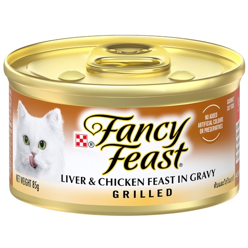 [FO1PUR0724] Purina Fancy Feast Grilled Liver & Chicken Gourmet Wet Cat Food in Gravy 85g