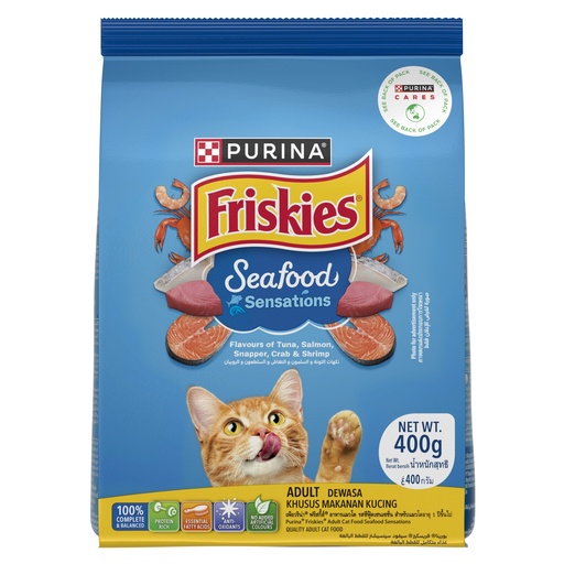 [FO1PUR0761] Purina Friskies Seafood Sensation Dry Cat Food 400g