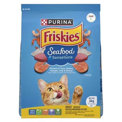 [FO1PUR0762] Purina Friskies Seafood Sensation Dry Cat Food 6Kg